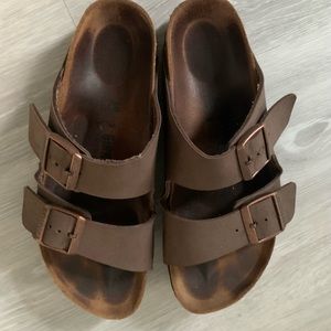 Birkenstock Arizona Birko-Flor Womens Sandal in Mocha